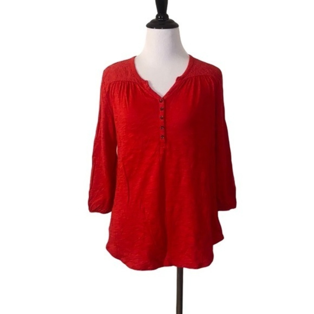 5/$30 🎈 Gap women’s small Henley red knit blouse